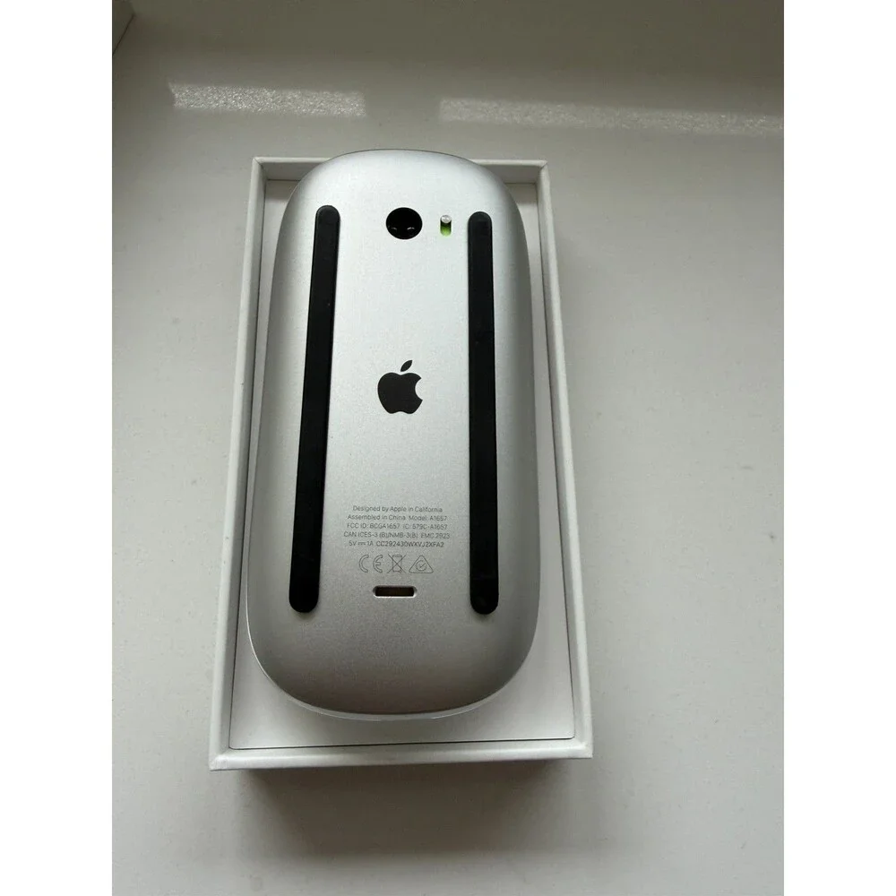Apple Magic Mouse Wireless Bluetooth Rechargeable Silver White MK2E3AM/A A1657